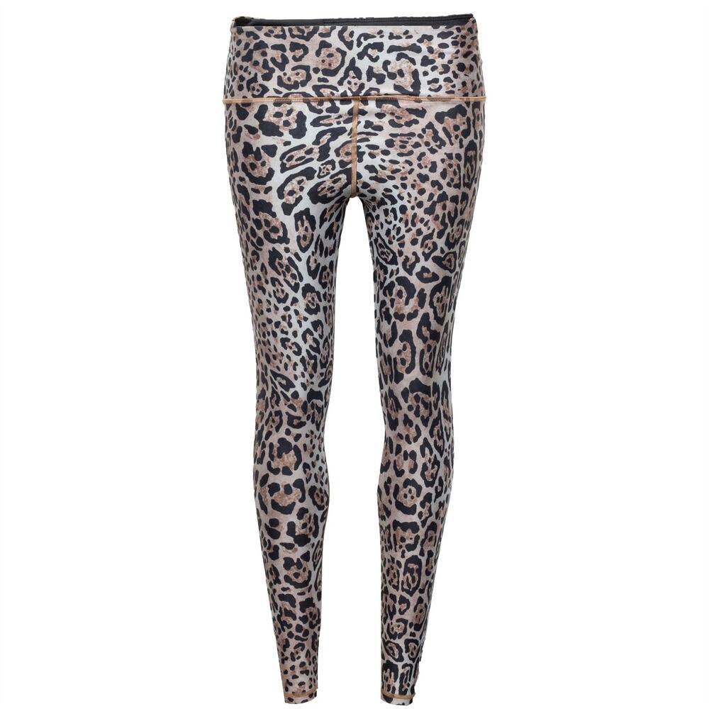 Greyson Tache Leopard Luna Legging Brown Black Cream XL Gym Train Yoga Pilates